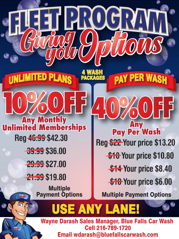 Blue Falls Car Wash - Fleet Program