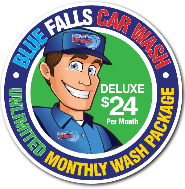 Blue_Falls_Wally_DELUXE_offer_in_circle Blue Falls Car Wash Deluxe Wash Package